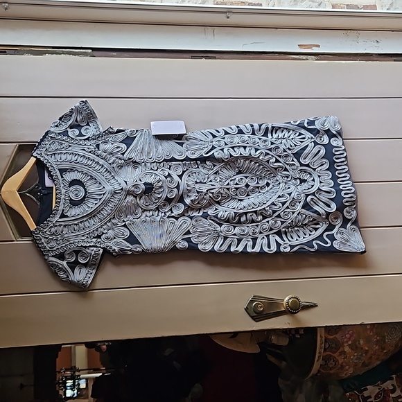 NWT J.S. Collection Soutache Ribbon Lace Mesh Sheath Dress - Picture 5 of 16